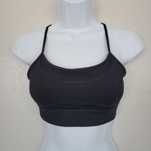 Le Ore NWOT XS Black Racerback Bra Soft Comfy Fitted Cutout Padded